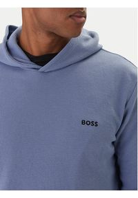 BOSS Bluza Waffle 50535885 Błękitny Regular Fit. Kolor: niebieski. Materiał: bawełna #6