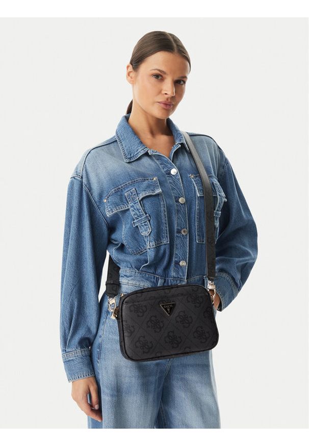 Guess Torebka Meridian II HWOS69 74140 Szary. Kolor: szary. Materiał: skórzane