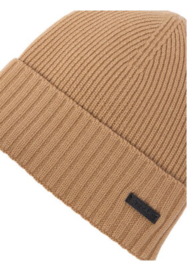 BOSS - Boss Czapka Fati 50495306 Beżowy. Kolor: beżowy. Materiał: wełna