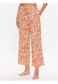 Etam Spodnie piżamowe 6539381 Brązowy Relaxed Fit. Kolor: brązowy. Materiał: wiskoza