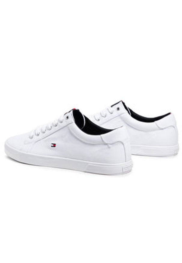 TOMMY HILFIGER - Tommy Hilfiger Sneakersy Iconic Long Lace Sneaker FM0FM01536 Biały. Kolor: biały. Materiał: materiał