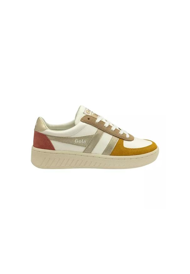 Buty do chodzenia damskie Gola Grandslam Quadrant. Kolor: biały, wielokolorowy. Materiał: materiał, skóra. Szerokość cholewki: normalna. Sport: turystyka piesza