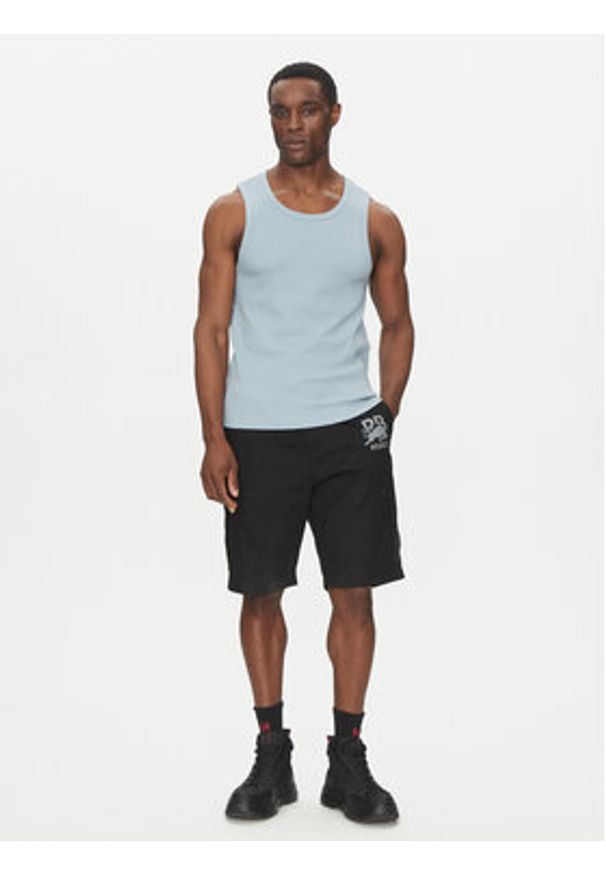 Hugo - HUGO Tank top Dapota 50542089 Niebieski Slim Fit. Kolor: niebieski. Materiał: bawełna