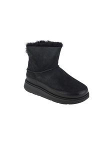 Flip*Flop - Botki FitFlop Gen-FF Mini z dwustronnej owczej skóry czarne. Kolor: czarny. Materiał: skóra. Sezon: zima. Styl: elegancki