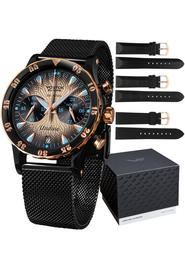 Zegarek Vostok Europe Zegarek damski Vostok Europe VK64-515E627B1 czarny. Kolor: czarny