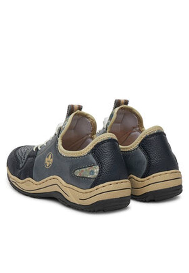 Rieker Sneakersy L0538-14 Granatowy. Kolor: niebieski. Materiał: materiał, syntetyk