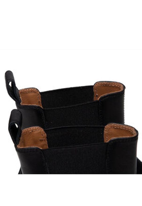 Trussardi Jeans - Trussardi Botki 79A00721 Czarny. Kolor: czarny. Materiał: skóra