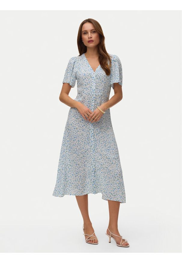 Vero Moda Sukienka codzienna Alba 10330301 Biały Regular Fit. Okazja: na co dzień. Kolor: biały. Materiał: wiskoza. Typ sukienki: proste. Styl: casual