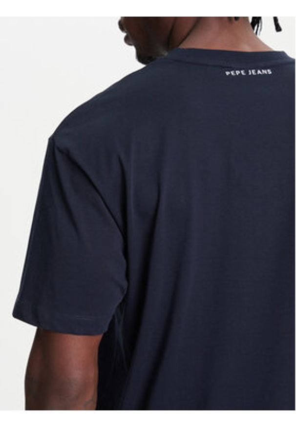 Pepe Jeans T-Shirt Red Bull Racing History RM500020 Granatowy Regular Fit. Kolor: niebieski. Materiał: bawełna