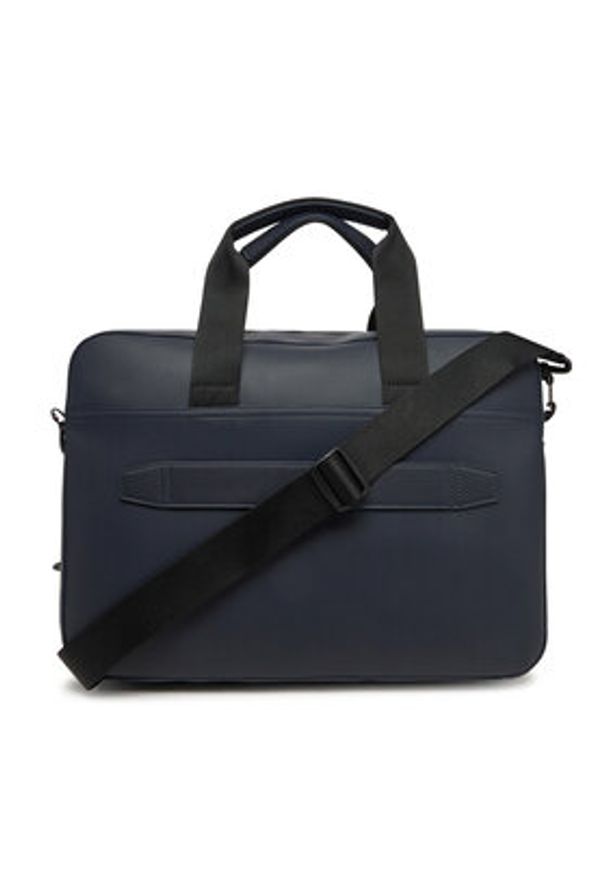 TOMMY HILFIGER - Tommy Hilfiger Torba na laptopa Th Foundation Computer Bag AM0AM13198 Granatowy. Kolor: niebieski. Materiał: skóra