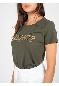 Liu Jo T-Shirt | TA3197 J5003 | Kobieta | Khaki. Okazja: na co dzień. Kolor: brązowy. Materiał: elastan, bawełna. Długość: długie. Wzór: nadruk. Styl: casual, klasyczny, elegancki #5