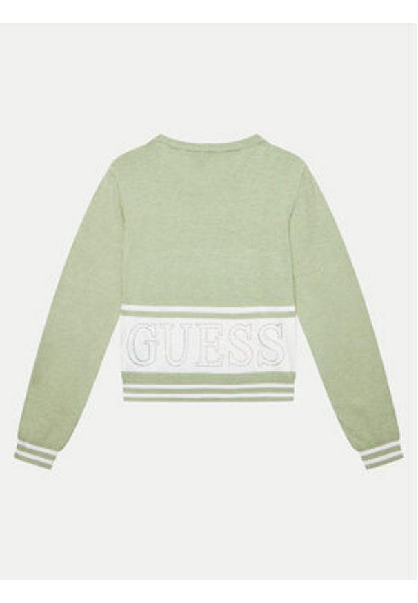 Guess Sweter J4YR01 Z3GW0 Zielony Regular Fit. Kolor: zielony. Materiał: bawełna