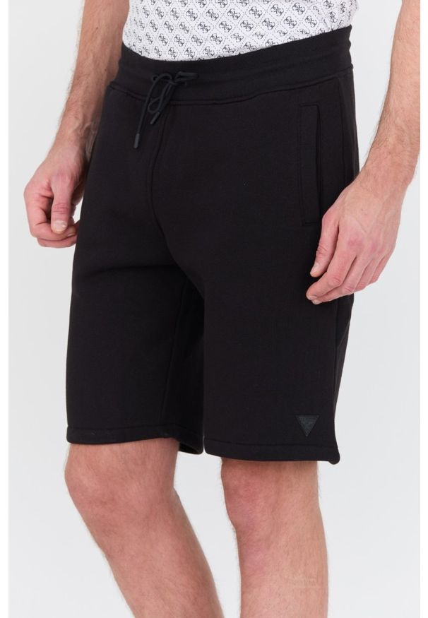 Guess - GUESS Czarne męskie spodenki Aldwin, Rozmiar XL. Kolor: czarny