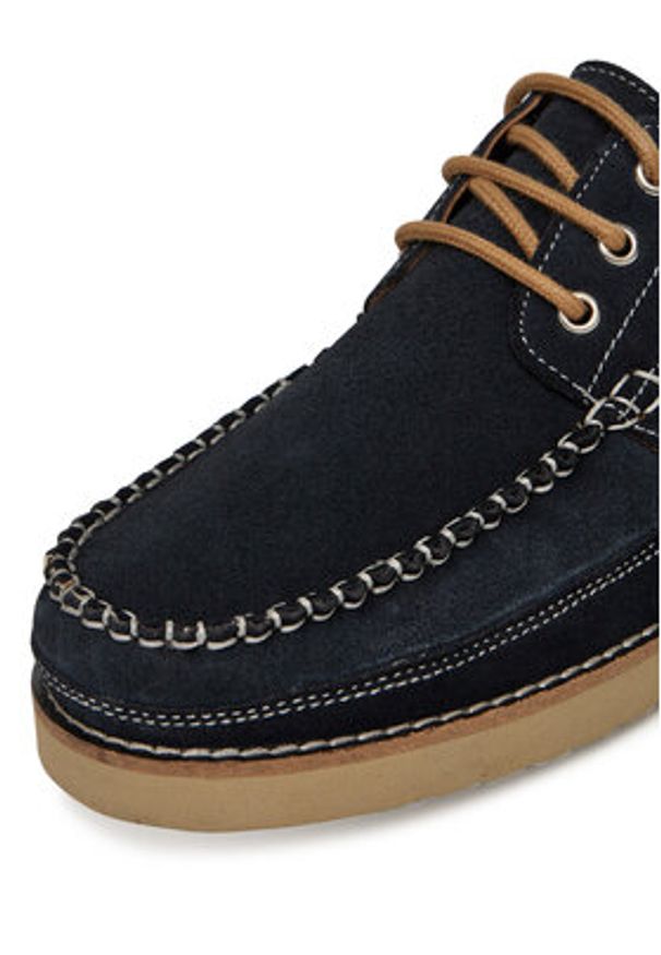 Mustang Półbuty 4969-301 Granatowy. Kolor: niebieski. Materiał: zamsz, skóra