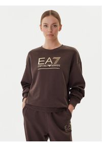 EA7 Emporio Armani Bluza 7W000416 AF12473 U6063 Brązowy Relaxed Fit. Kolor: brązowy. Materiał: bawełna