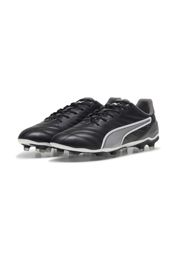 Puma - Buty piłkarskie KING Pro FG/AG PUMA Black White Cool Dark Gray. Kolor: czarny, szary, biały, wielokolorowy. Sport: piłka nożna
