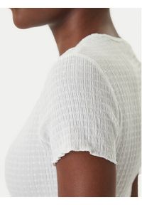 Tommy Jeans T-Shirt Smock Seersucker DW0DW22219 Biały Slim Fit. Kolor: biały. Materiał: syntetyk #2