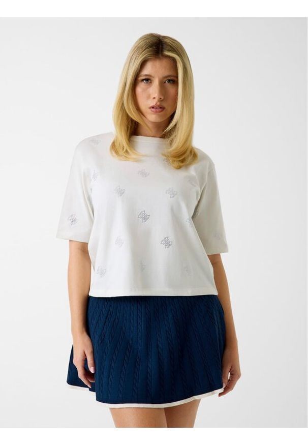 Guess T-Shirt 182440 Biały Classic Fit. Kolor: biały