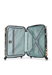 Wittchen - Średnia walizka z ABS-u z nadrukiem beżowo-brązowa. Kolor: brązowy, wielokolorowy, beżowy. Materiał: guma. Wzór: nadruk. Styl: wakacyjny #10