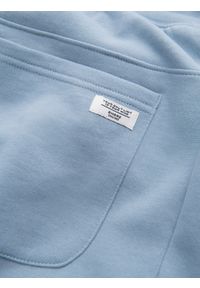 Ombre Clothing - Męskie spodnie dresowe typu jogger - niebieskie V7. Okazja: na co dzień. Kolor: niebieski. Materiał: dresówka. Wzór: aplikacja. Styl: casual #8