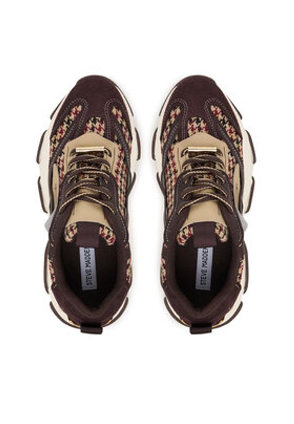 Steve Madden Sneakersy SM11004652 Brązowy. Kolor: brązowy. Materiał: skóra