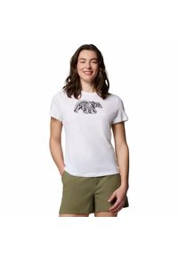 columbia - Koszulka techniczna damska Columbia Ruby Springs Graphic Fit Short Sleeve. Kolor: biały. Wzór: nadruk