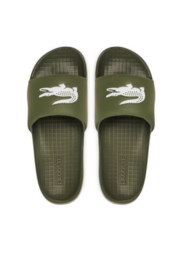 Lacoste Klapki 7-49CMA0021 Khaki. Kolor: brązowy. Materiał: syntetyk