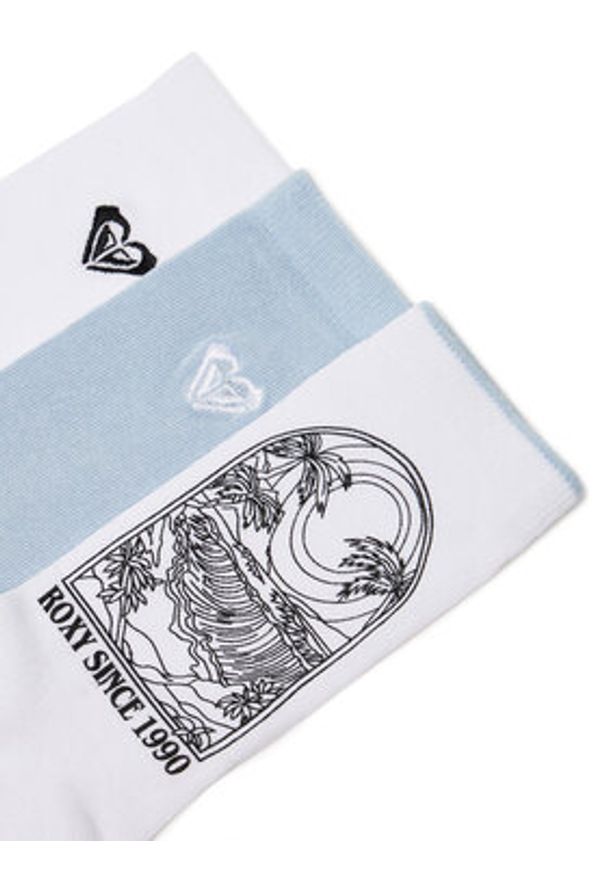 Roxy Skarpety AS_ROXY_05W_SS25 (3-PACK) Biały. Kolor: biały. Materiał: nylon, materiał