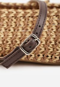 Born2be - Brązowe Plecione Balerinki w Stylu Boho z Paskiem z Klamerką Eviliria. Okazja: na co dzień, do pracy, na spotkanie biznesowe. Zapięcie: pasek. Kolor: brązowy. Materiał: jeans, materiał. Szerokość cholewki: normalna. Wzór: haft. Sezon: lato. Styl: boho #6