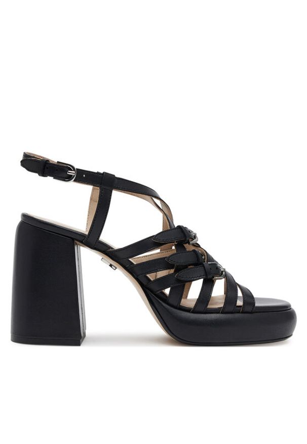 Bronx Sandały 85055-D Czarny. Kolor: czarny. Materiał: skóra