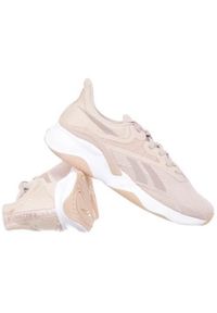 Buty do chodzenia damskie Reebok Hiit Tr 3. Kolor: biały, różowy, wielokolorowy. Materiał: syntetyk, materiał. Szerokość cholewki: normalna. Sport: turystyka piesza