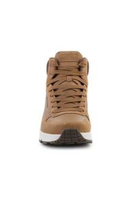 skechers - Buty do chodzenia męskie Skechers Uno Stacre Mid. Zapięcie: sznurówki. Kolor: brązowy. Materiał: syntetyk, skóra, materiał. Szerokość cholewki: normalna. Sport: turystyka piesza