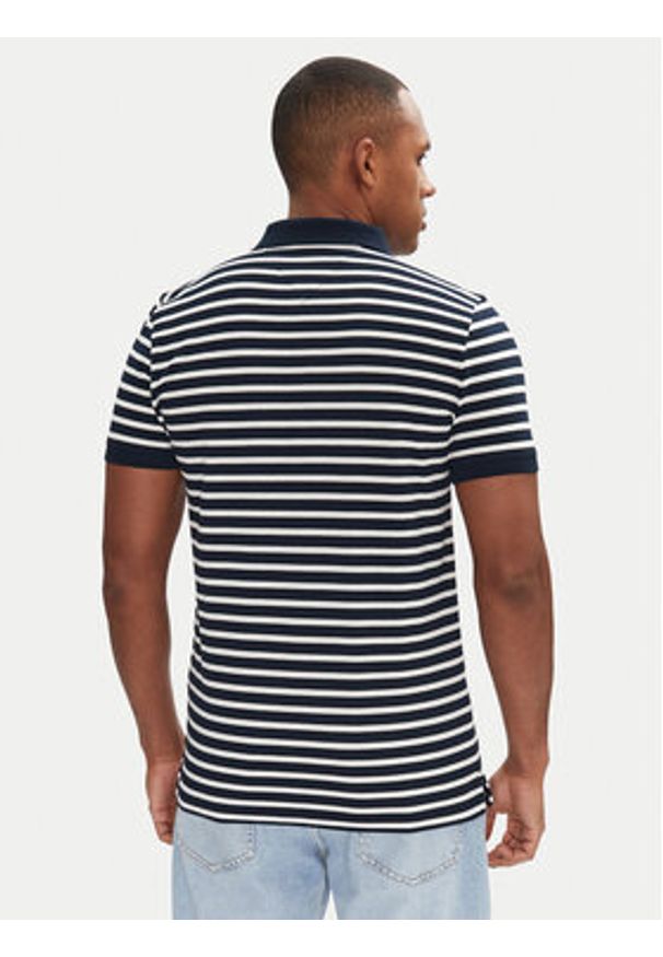Tommy Jeans Polo DM0DM20676 Granatowy Slim Fit. Typ kołnierza: polo. Kolor: niebieski. Materiał: bawełna