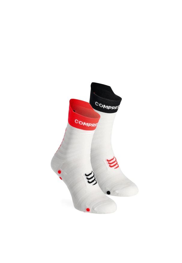 Skarpety biegowe Compressport Pro Racing v4.0 UL Run High. Kolor: biały. Sport: bieganie