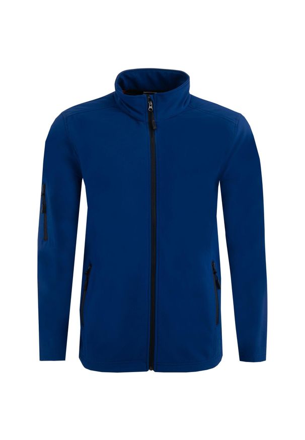 ZUMBA WEAR - Męska Kurtka Softshell Uniwear - Wiatroodporna i Oddychająca. Kolor: niebieski. Materiał: elastan, poliester. Sport: turystyka piesza