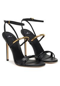 Elisabetta Franchi Sandały SA-14C-57E2-V620 Czarny. Kolor: czarny. Materiał: skóra #4