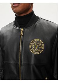 Versace Jeans Couture Kurtka bomber 76GAVP06 Czarny Regular Fit. Kolor: czarny. Materiał: skóra