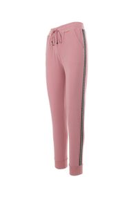 Born2be - Różowe Spodnie Dresowe Hypsarpia. Kolor: różowy. Materiał: dresówka. Długość: długie. Wzór: gładki, jednolity, nadruk #4