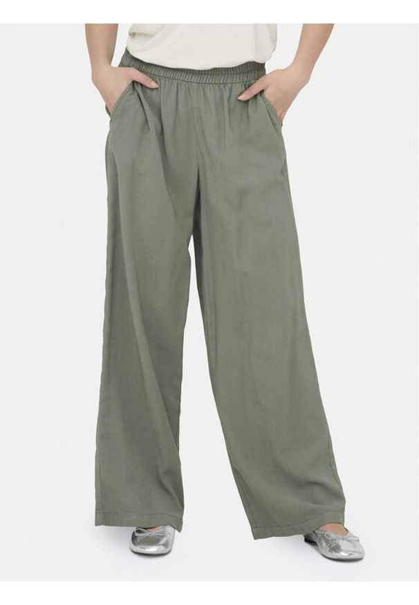 only - ONLY Spodnie materiałowe Aris 15337956 Zielony Straight Fit. Kolor: zielony. Materiał: wiskoza