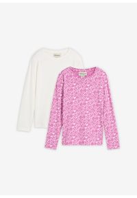 bonprix - Bluzka z długim rękawem z czystej bawełny organicznej (3 szt.). Kolor: zielony. Materiał: bawełna. Długość rękawa: długi rękaw. Długość: długie #1