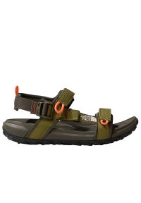 Sandały The North Face Explore Camp 0A8A8XV2I1 - zielone. Zapięcie: rzepy. Kolor: zielony. Materiał: materiał. Szerokość cholewki: normalna. Wzór: paski #1