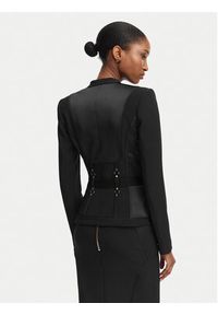 Elisabetta Franchi Marynarka GI-233-62E2-V840 Czarny Slim Fit. Kolor: czarny. Materiał: syntetyk #4