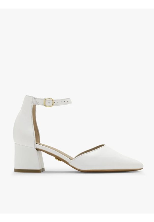 Ryłko - Czółenka na klocku. Materiał: skóra. Styl: street