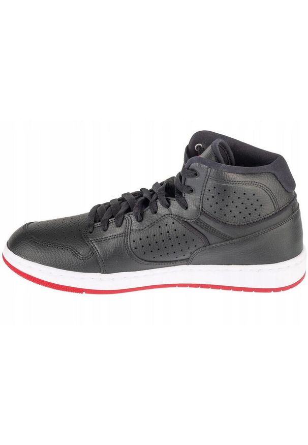 Nike - Męskie Skórzane Buty Treningowe Jordan Access Full Grain Leather. Kolor: czarny. Materiał: skóra. Sezon: zima