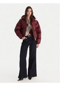 TOMMY HILFIGER - Tommy Hilfiger Kurtka puchowa WW0WW46541 Bordowy Regular Fit. Kolor: czerwony. Materiał: syntetyk #5