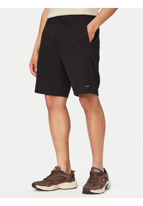 G-Star RAW - G-Star Raw Szorty sportowe D29112-E383 Czarny Slim Fit. Kolor: czarny. Materiał: bawełna. Styl: sportowy
