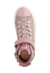 Geox buty dziecięce kolor różowy. Nosek buta: okrągły. Zapięcie: rzepy. Kolor: różowy. Materiał: guma #2
