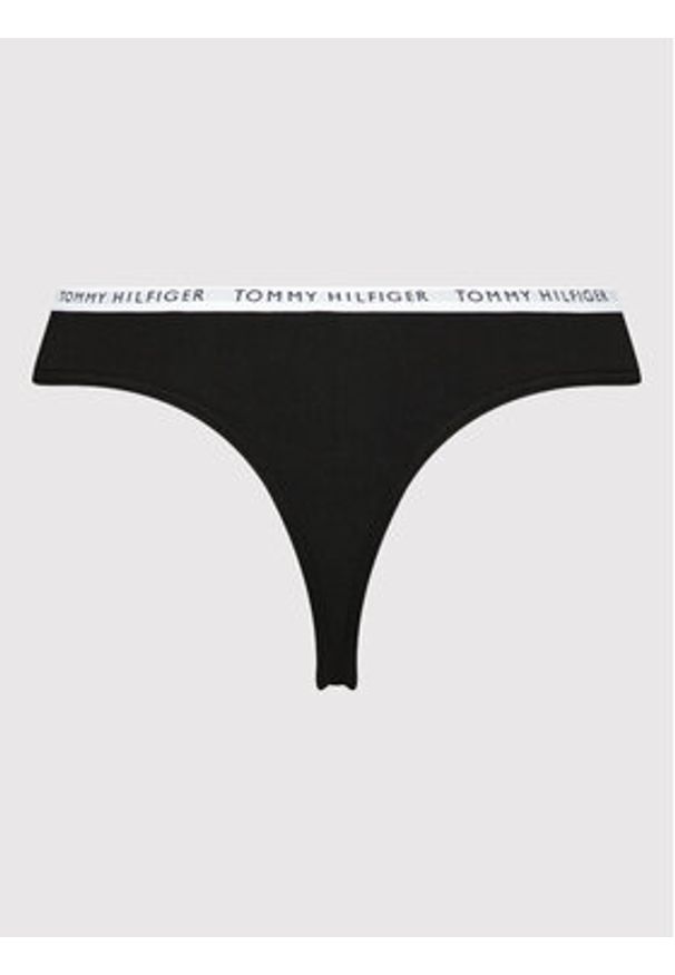 TOMMY HILFIGER - Tommy Hilfiger Komplet 3 par stringów UW0UW02829 Czarny. Kolor: czarny. Materiał: bawełna