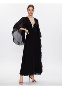 ViCOLO Sukienka wieczorowa TE0030 Czarny Regular Fit. Kolor: czarny. Materiał: syntetyk. Styl: wizytowy