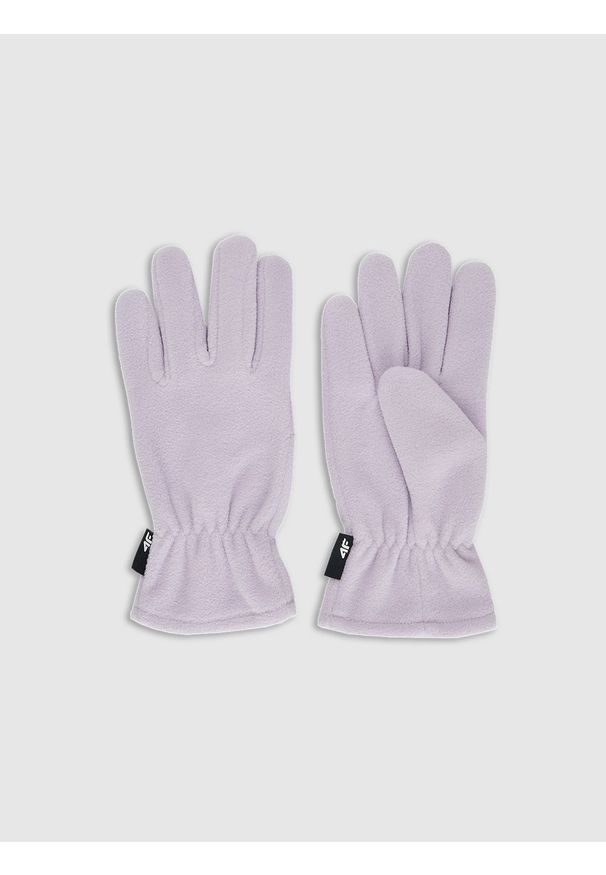 4f - 4F Rękawiczki polarowe dziecięce - fioletowe L/XL. Kolor: fioletowy. Materiał: polar. Sezon: zima